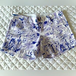 Lilly Piitzer EUC Callahan 5in Lilac Verbena, “Rock the Dock” shorts